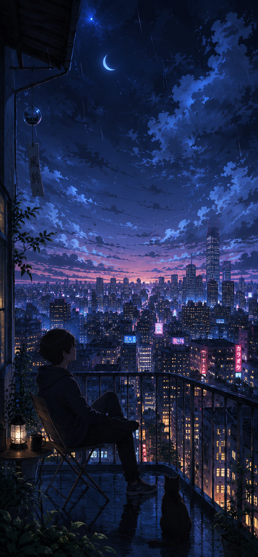 Anime Night City Wallpaper