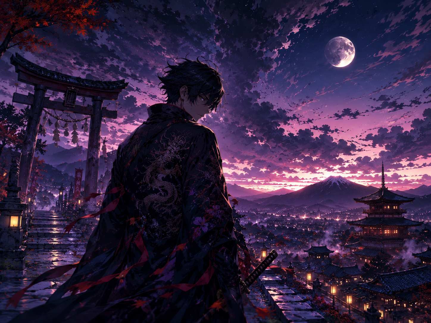 Epic Samurai Anime Wallpaper 4K