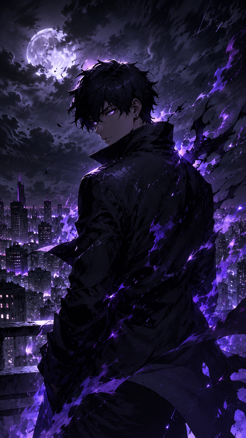 Mysterious Shadow Warrior Anime Wallpaper 4K