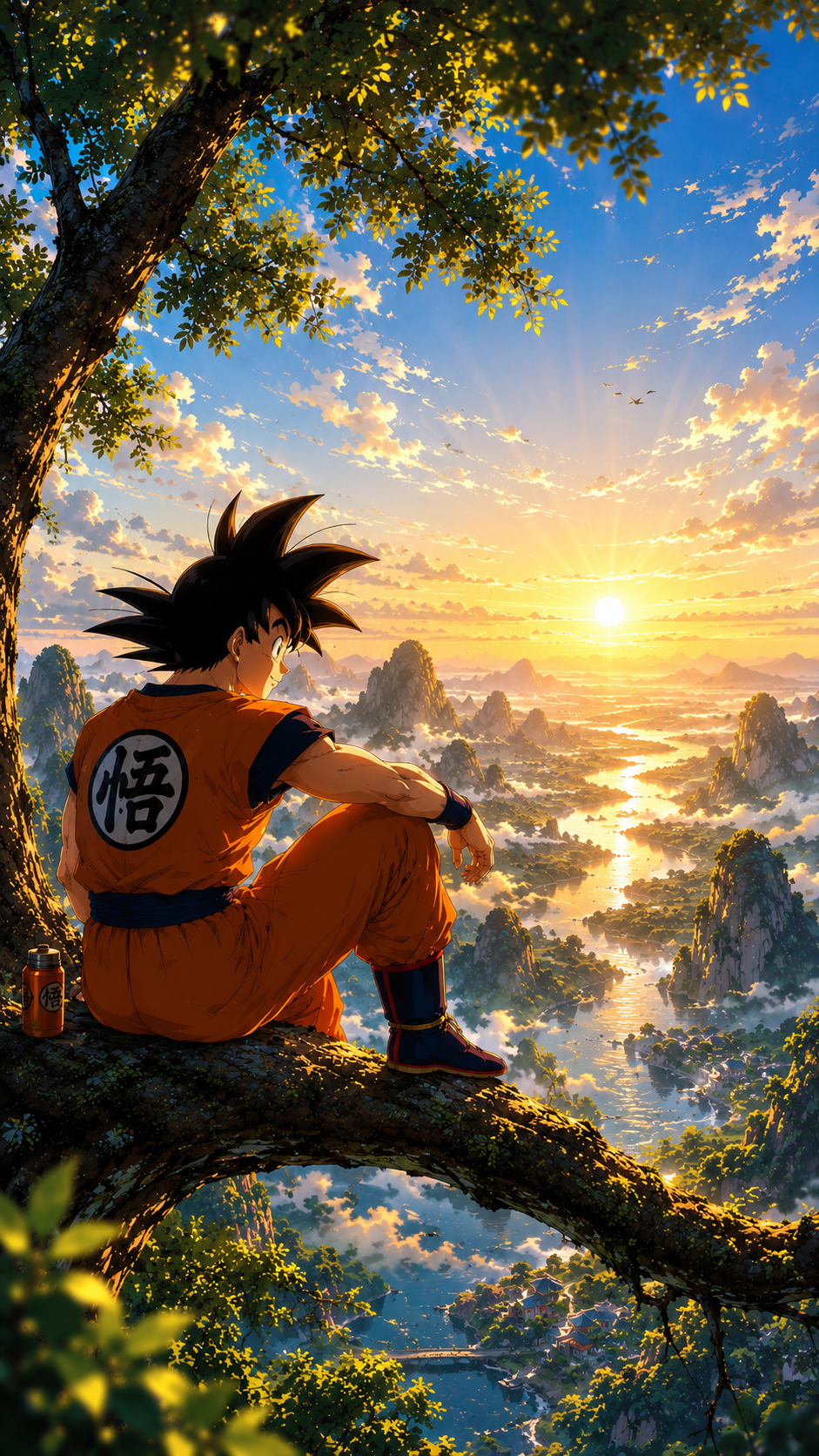 Peaceful Goku Morning Wallpaper