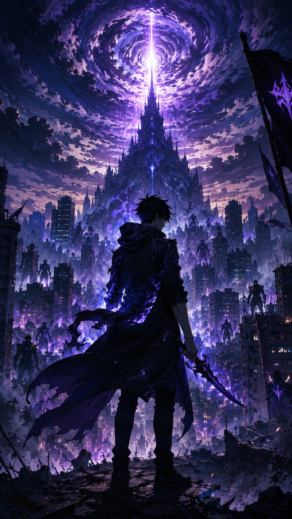 Solo Leveling Inspired Shadow Monarch Wallpaper HD